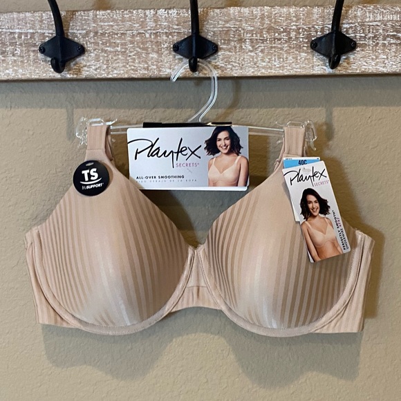 💥 SALE NWT Playtex Perfectly Smooth Bra Wireless in Nude 4707 - Picture 4 of 12